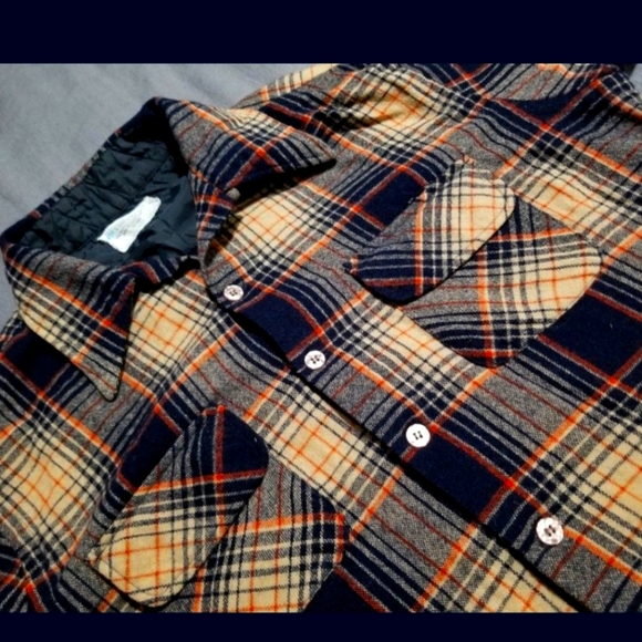 Vintage JCPenney Men’s 70s Wool Plaid Flannel - Picture 4 of 6